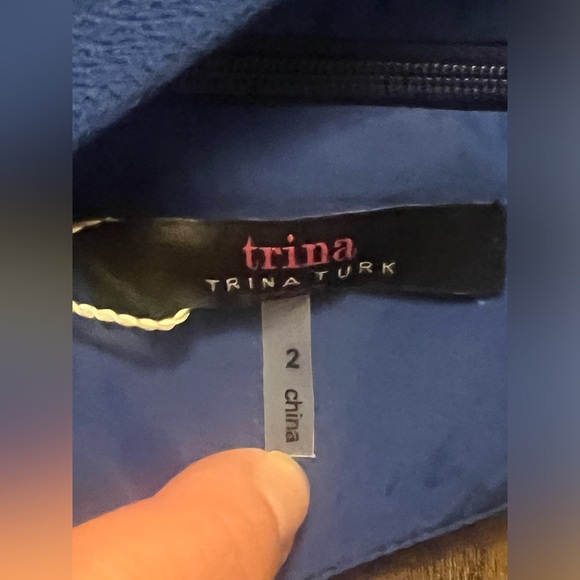 Trina Turk Honor Keyhole Halter Dress‎ $158 Punch Size 2 NWT Blue C14 - Picture 6 of 10